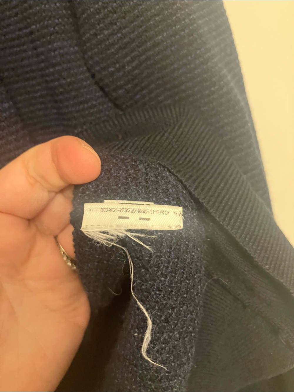 Polo Ralph Lauren 100% Merino wool Textured Quarter-Zip Sweater in navy blue XL - Picture 10 of 10